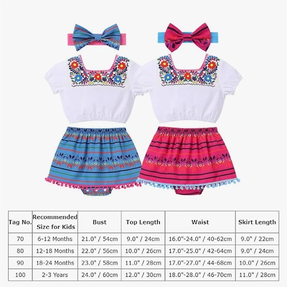 NEW WITH TAGS! 3 piece summer ruffle set Perfect for cinco de mayo, first fiesta